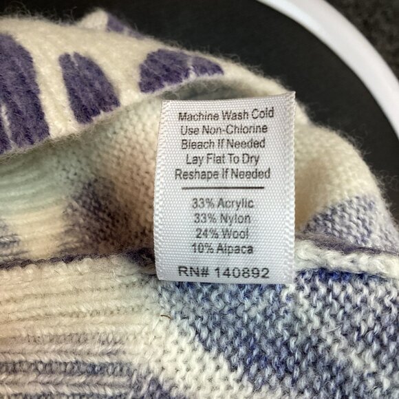 Marine Layer Floral Sweater Womens Small Soft Wool Blend Knit Top - Picture 9 of 11